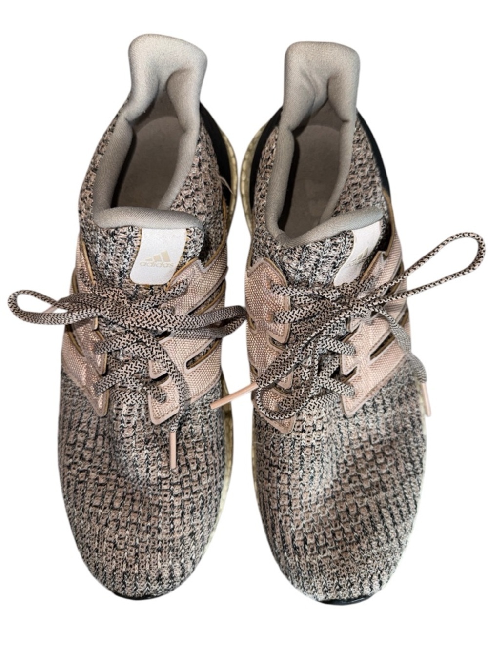 Men’s adidas Rose-Beige Knit Running Sneakers 10